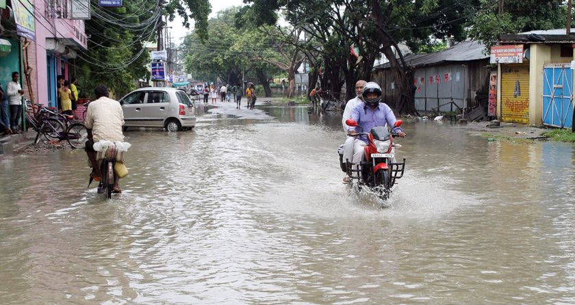 Biratnagar flooded after downpour